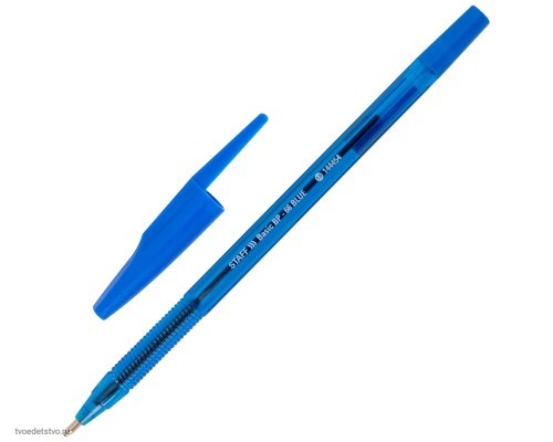 Ручка шариковая STAFF Basic BP-66 BLUE СИНЯЯ