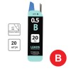 Грифели запасные 0,5мм B BRAUBERG