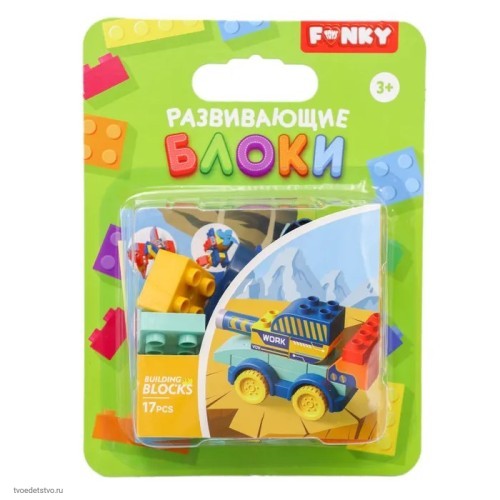 Детский конструктор с крупными блоками Танк Funky Toys