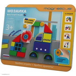 Магнитная мозаика Стройка Magneticus на английском языке 