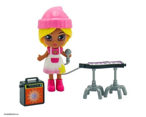 Игровой набор куколка в шапке Бритни с музыкальными аксессуарами, 1/288