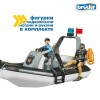 Лодка полицейская с полицейским и водолазом Bruder