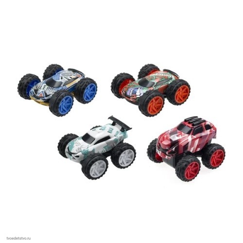 Игровой набор с 4 машинками и аксессуарами EXOST