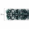 Мишура КОМПЛЕКТ 3 штуки, диаметр 100 мм, длина 2 м, зеленая с белыми кончиками, 592217