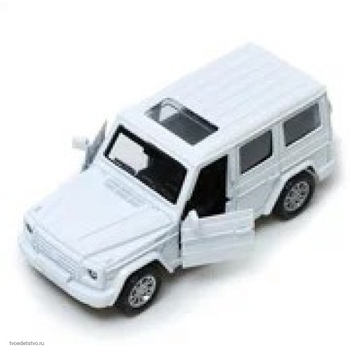 Белая инерционная машинка Внедорожник люкс die-cast