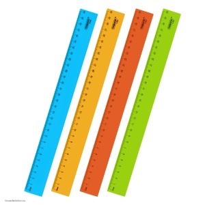 Линейка пластиковая 30см ПИФАГОР комплект 4шт