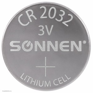 Батарейка литиевая CR2032 5шт SONNEN Lithium