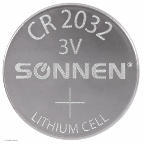 Батарейка литиевая CR2032 5шт SONNEN Lithium