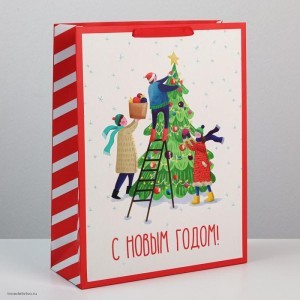 Пакет ламинированный вертикальный Предновогодняя суета Пакет ламинированный вертикальный Предновогодняя суета