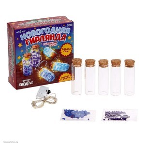 Набор для опытов Новогодняя гирлянда с шариками Орбиз Эврики 