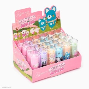 Бальзам для губ микс цветов и ароматов набор 3шт  Бальзам для губ микс цветов и ароматов набор 3шт