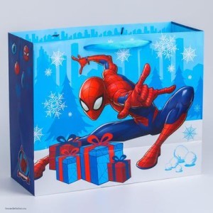 Пакет вертикальный С Новым годом Человек-Паук Пакет вертикальный С Новым годом Человек-Паук