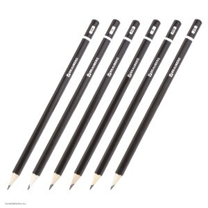 Карандаши чернографитные разной твердости 2H-2B BRAUBERG комплект 2 упаковки