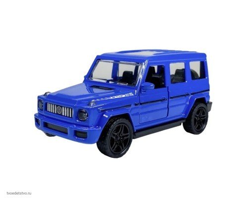 Синяя инерционная машинка Внедорожник люкс die-cast, 1:32, открывающиеся двери, 1/144