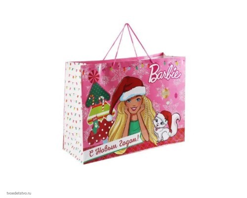 Играем Вместе. Barbie. С Новым Годом! Пакет подарочный 46х61х20см, бум., в пак. уп-12шт в кор.6уп