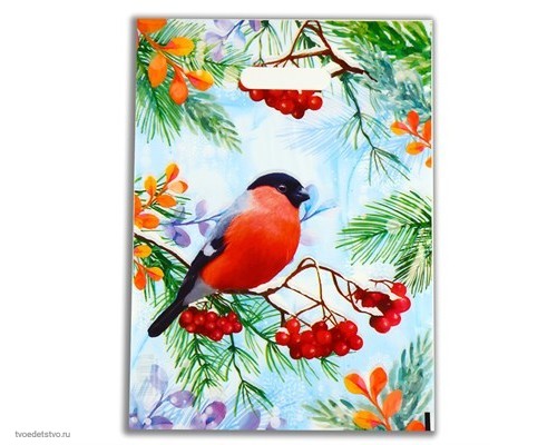 Пакет Снегирь на ветке рябины Пакет Снегирь на ветке рябины