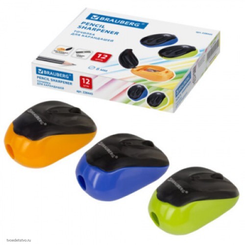 Точилка BRAUBERG Click с контейнером