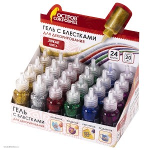 Гель с блестками ОСТРОВ СОКРОВИЩ цвета в ассорт Гель с блестками ОСТРОВ СОКРОВИЩ цвета в ассорт