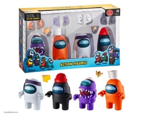 Фигурка Among Us Action в коробке с окном 11,5 см игровой набор 4 шт. AU6030