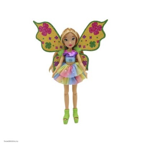 Кукла Winx Club Bling the Wings Флора с крыльями и глиттером