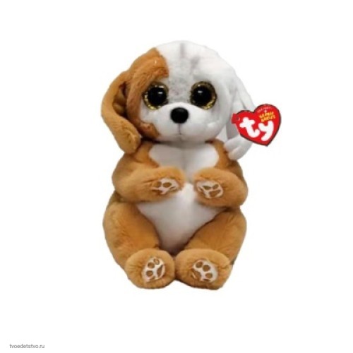 Мягкая игрушка Раглз бело-коричневая собачка