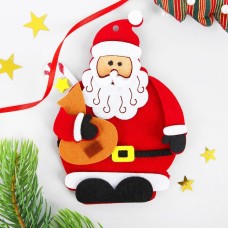 Ёлочная игрушка из фетра Дедушка мороз