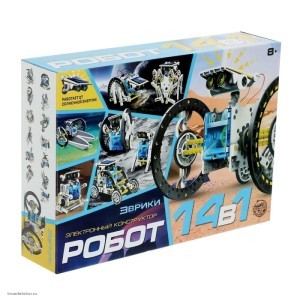 Электронный конструктор Робот 14 в 1 ЭВРИКИ  Электронный конструктор Робот 14 в 1 ЭВРИКИ