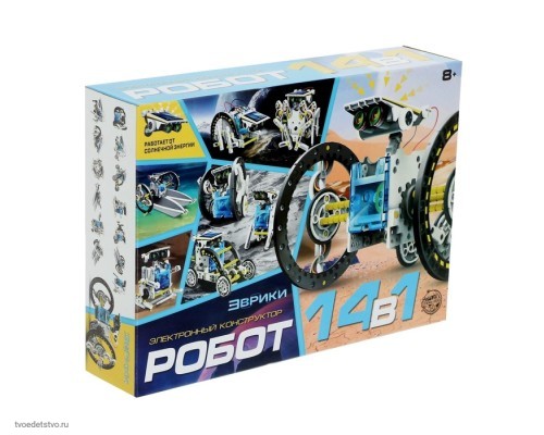 Электронный конструктор Робот 14 в 1 ЭВРИКИ Электронный конструктор Робот 14 в 1 ЭВРИКИ