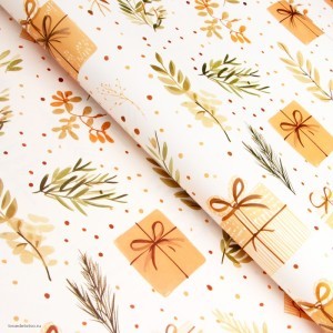 Бумага упаковочная Подарок глянец двусторонняя Бумага упаковочная Подарок глянец двусторонняя