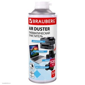 Баллон со сжатым воздухом BRAUBERG ДЛЯ ОЧИСТКИ ТЕХНИКИ 520мл Баллон со сжатым воздухом BRAUBERG ДЛЯ ОЧИСТКИ ТЕХНИКИ 520мл