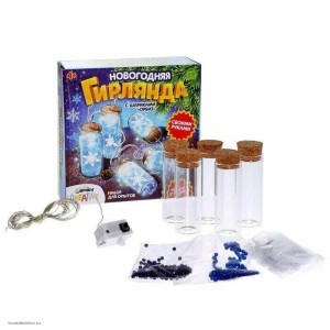 Набор для опытов Новогодняя гирлянда с шариками Орбиз Эврики  Набор для опытов Новогодняя гирлянда с шариками Орбиз Эврики