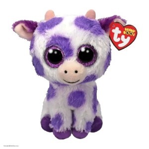 Мягкая игрушка фиолетовая корова TY