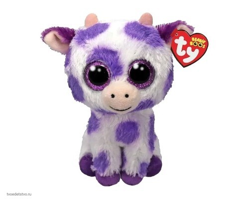 Мягкая игрушка фиолетовая корова TY