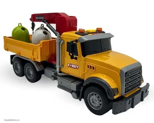 "Городская техника" фрикционная машина для сортировки мусора со светом и звуком 32 см Funky Toys