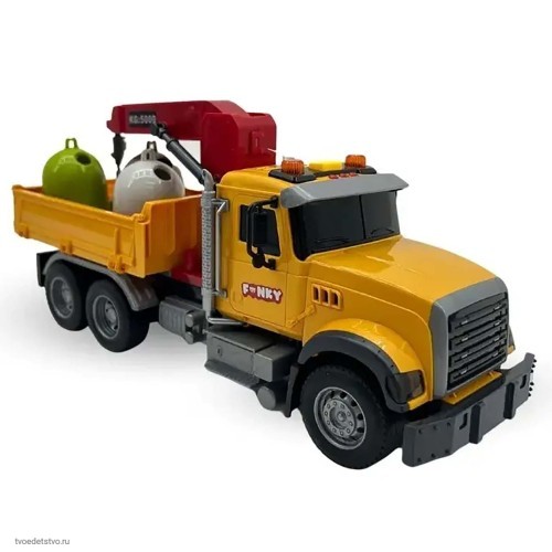 "Городская техника" фрикционная машина для сортировки мусора со светом и звуком 32 см Funky Toys