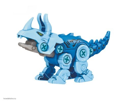 Конструктор динозавр, хищник юрского периода, 4 вида  в ассортименте, синий, FT0772736-синий