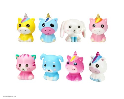 Сквиши «МЯШКИ»  charm mini, 8 видов  в ассортименте, 1/360