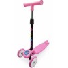 Самокат 3-х колесный складной с регулируемой ручкой свет 72см S+S розовый 200820219