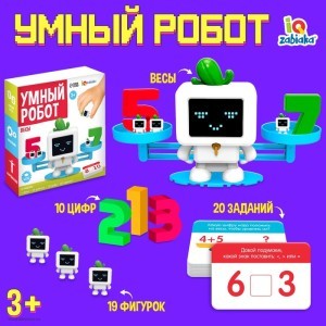 Детские развивающие математические весы Умный робот IQ-ZABIAKA 