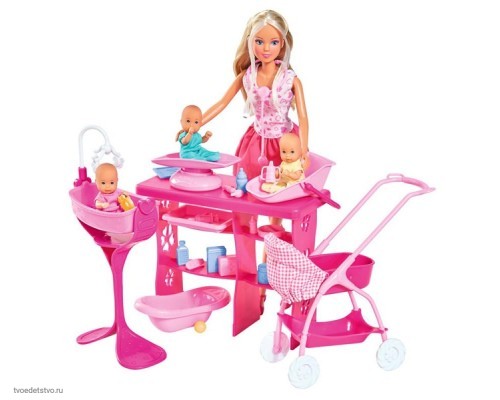 Кукла Штеффи с 3 малышами Simba 5733212