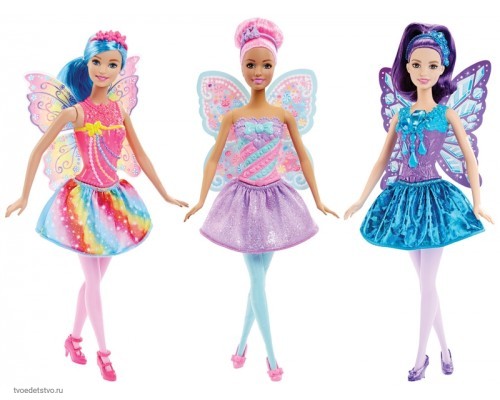 Кукла DHM50/FJC84-3 Фея Barbie с фиолетовыми волосами и бирюзовой юбкой