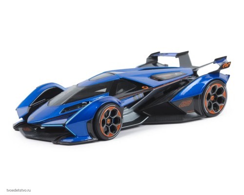 Машинка die-cast Lamborghini V12 Vision Gran Turismo, 1:18, синяя, 1/4
