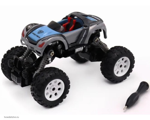 Машинка багги DIY 17 см, металлическая синего цвета Funky Toys 1/72