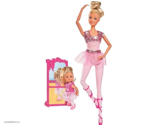 Кукла Штеффи и кукла Еви 12 см набор Школа балета Simba 5733038