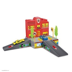 Игровой набор Пожарная станция с 1 машинкой Dave Toy Игровой набор Пожарная станция с 1 машинкой Dave Toy