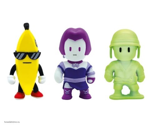 Stumble Guys 3D фигурка, 3 шт в упаковке, 5 см, 1/27