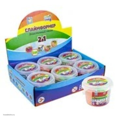 СЛАЙМФОРМЕР в баночке с 3 формочками