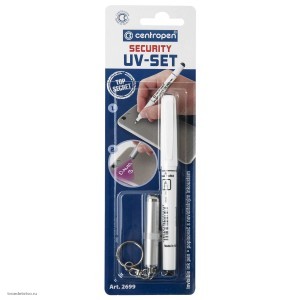 Маркер перманентный ультрафиолетовый Security UV CENTROPEN 