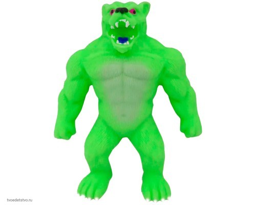 Фигурка-тянучка Стретчиз зеленый Медведь 14 см. 1/12