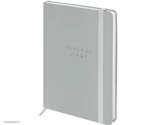 Ежедневник недатированный с резинкой А5 145х203 мм, BRAUBERG, твердый, 160 л, 